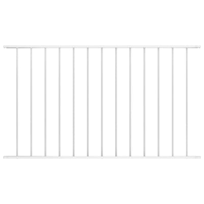 vidaXL - Schuttingpaneel - Woerden - gepoedercoat - staal - 163x75 - cm - wit