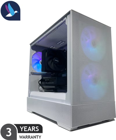 White Zalman Gaming PC - AMD Ryzen 7 8700F - NVIDIA RTX 5070 - 32 GB RAM - 1 TB SSD