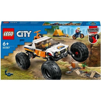LEGO City 4x4 Terreinwagen avonturen Kampeerset met Speelgoed Fietsen - 60387