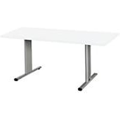 Schäfer Shop  Select Vergadertafel Planova, rechthoek, 1600 x 800 mm, wit, accentlijst blank aluminium