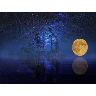 5D DIY handgemaakte diamant borduurwerk schilderij prachtige steek van mozaïek Sea Moon Picture Home Decor 20X30CM blue