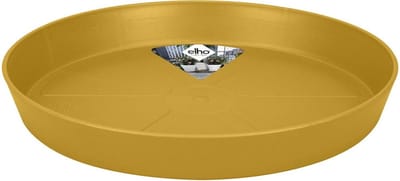 Elho Loft Urban Schotel Rond 30 - Schotel voor Bloempot - Ø 30.2 x H 4.1 cm - Honinggeel