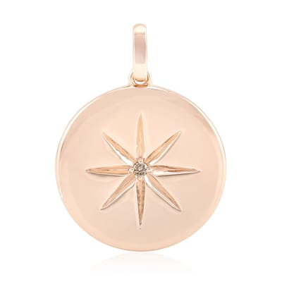 Cavill - Zilveren hanger rosé verguld - 0,03 ct Argyle-Rose diamant - 925 Sterling zilver - stervormig design