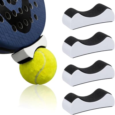 Oneay 4-delige tennisballenvangerset, geschikt voor rackets, inclusief accessoire voor het vangen van de bal, racketclip, geen buigen nodig, snel vangen, trainingshulpmiddel voor het vangen van de bal, cadeau