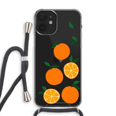 Case Company® - Hoesje met koord geschikt voor iPhone 12 hoesje met Koord - Will you be my clementine - Telefoonhoesje met Zwart Koord - Bescherming aan alle Kanten en Over de Schermrand