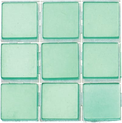 Glorex Hobby - mozaieken maken stenen/steentjes - turquoise blauw - 63x stuks - 10 x 10 x 2 mm - hobby en knutselen - tegeltjes