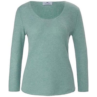 Trui 100% kasjmier, Topkwaliteit Van Peter Hahn turquoise
