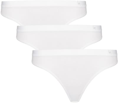 Undiemeister Bikini Slip Dames 3-Pack Slim Fit Platte Naden Tencel Ondergoed - Chalk White (Wit) - Maat S