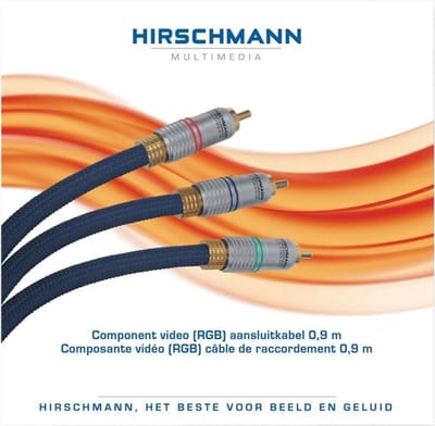 Hirschmann - Component video kabel - 0.9 m - Zwart