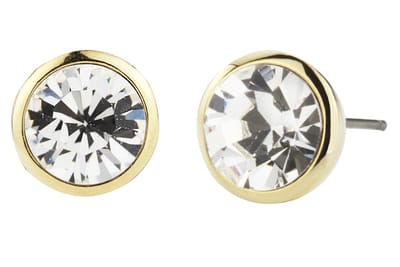 Traveller Oorbellen - Dames - Goudkleurig - Kristal - Preciosa Crystals - ø 10 mm - Verguld - 157490