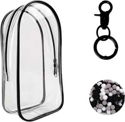 okido - Labubu Beschermhoes - Case geschikt voor Pop Mart Labubu - Bag charm hoes PVC - Transparant - Paars hoesje voor Poppen