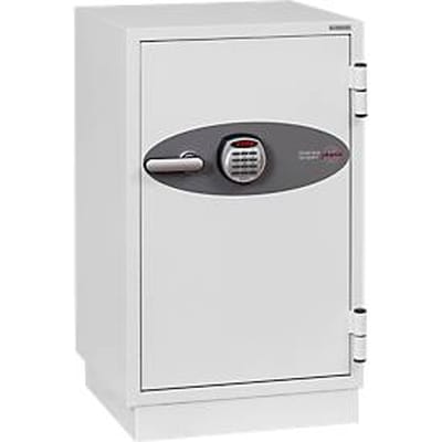 Brandbeveiligingskast FS 0442, elektronisch slot, B 520 x D 520 x D 520 x H 820 mm, staal, signaal wit RAL 9003