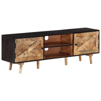 vidaXL - Tv-meubel - 140x30x46 - cm - ruw - mangohout - en - massief - acaciahout