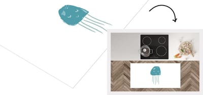 Keukenloper - Loper keuken - Pastel - Kwal - Illustratie - 120x60 cm - Keukenloper vinyl