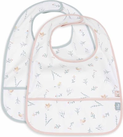 Jollein - Baby Slab Waterproof - Slabbetjes - Lovely Birds - 2 Stuks
