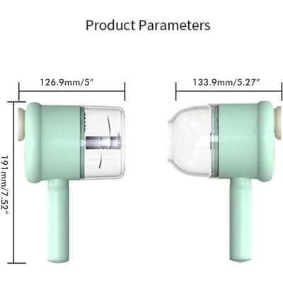 2 in 1 Handheld Elektrische Knoflookmolen Groentesnijder Draagbare Keukenmachine voor Knoflook Peper Chili Ui Selderij L white