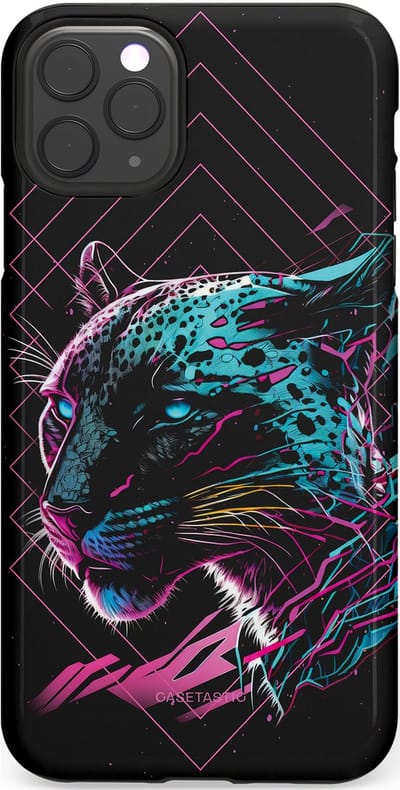 Casetastic hoesje geschikt voor Apple iPhone 11 Pro Max - Dubbellaagse bescherming - Neon Jager - Fashion Case - Zwart Petrol