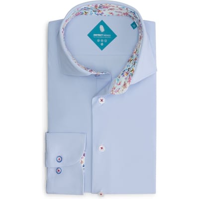District Indigo Performance Overhemd Light Blue  37