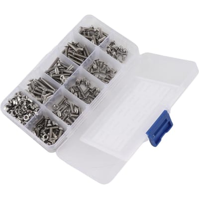 340 stuks M3 Roestvrij Staal Kruiskop Platte Kop Schroeven Verzonken Schroeven Assortiment Kit