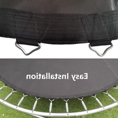Trampoline Vervangmat - Springdoek - Buiten Plezier - Premium PP Materiaal - 12FT 80 Gespen - Zwart