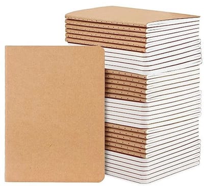 Notitieboek A6 Geruit - 48 Stuks Schrijfblok van 100GSM Papier met 60 Pagina's