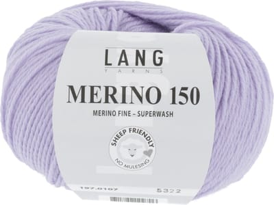 Lang Yarns Merino 150 - 107 lichtlila - Merinowol Garen