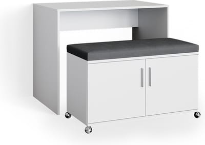 Vicco Flona Bureautafel – 93.2 cm Wit