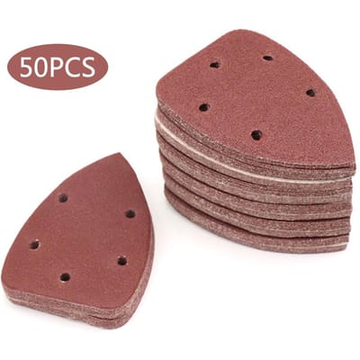 Feuilles de ponçage pour souris, 50 pièces, disques, tampons de ponceuse, papiers de verre, grain mixte pour le ponçage et le polissage 50Pcs