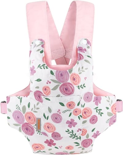 Poppendrager - Poppenaccessoire - Fantasierijk Spelen - Drie Draagwijzen - 33 x 28 cm - Roze