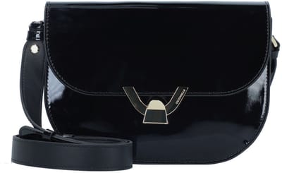COCCINELLE Leren Schoudertas Dew Patent Crossbody Bag Noir Zwart
