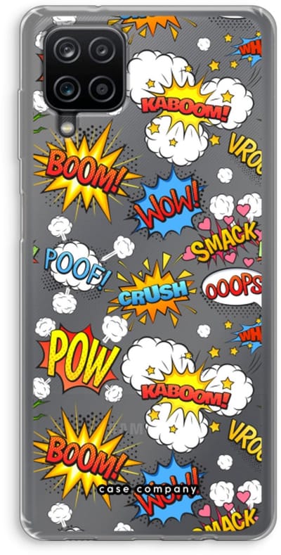 Case Company® - Hoesje geschikt voor Samsung Galaxy A12 hoesje - Pow Smack - Soft Cover Telefoonhoesje - Bescherming aan alle Kanten en Schermrand