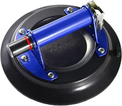 Zuignap 2 stuks - Glaslifter Tegel - Zware objecten tillen - Hoge zuigkracht indicator - 10 inch - Blauw