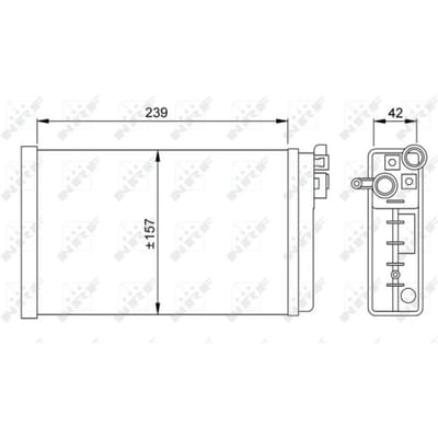 Warmtewisselaar, interieur verwarming NRF 58640