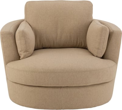 J-Line loungestoel Swiv - hout/textiel - beige
