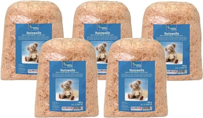 Naturel houtwol 500 gram - 5x - Vulmateriaal voor wijnkisten, kerstpakketten, cadeauverpakkingen en fruitmanden