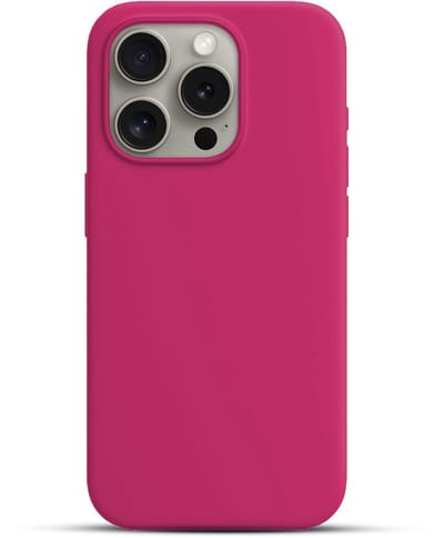 Solidenz Roze Siliconen Case geschikt voor iPhone 16 Pro hoesje compatibel met MagSafe - Royal Fuchsia