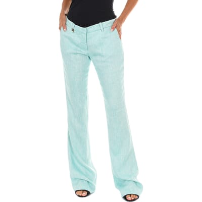 Lange linnen broek met uitlopende onderkant 70DBF0490-L041 vrouw