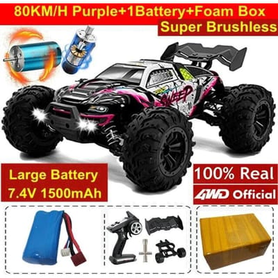 Nieuwe hoge snelheid off-road racen 4WD RC auto 50 km/u of 80 km/u Super borstelloze hoge snelheid radio 4x4 off-road super snelle drift race RC vrachtwagen voertuig 80KM/H