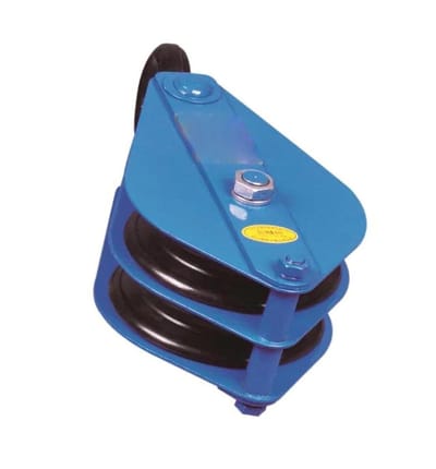 Hijshaakbevestiging Katrolblok - Grijpblok Kraan - Materiaal Transport - Soepel Draaiende Lagers - 3 Ton Capaciteit - Blauw