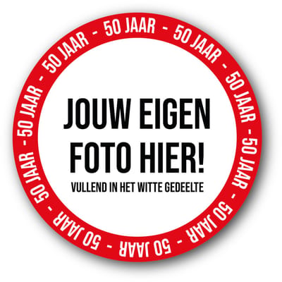 GR onderzetters voor glazen - 50 JAAR MET EIGEN FOTO - Vinyl - 6st
