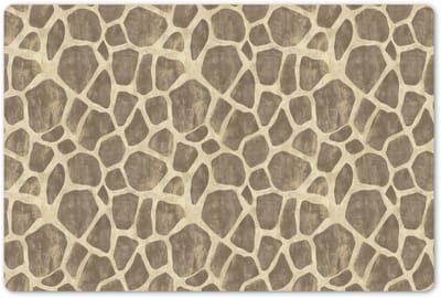 Placemats 45x30 cm - Placemat kunststof - 1 stuk - Giraf - Patroon - Beige - Bruin - Borden onderleggers - Decoratie voor op tafel - Keuken tafeldecoratie accessoires - Vinyl onderlegger - Tafelversiering