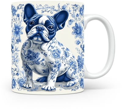 Mok French Bulldog Beker voor koffie of tas voor thee, cadeau voor dierenliefhebbers, moeder, vader, collega, vriend, vriendin, kantoor, opa, oma, hond, kerst, sinterklaas, verjaardag