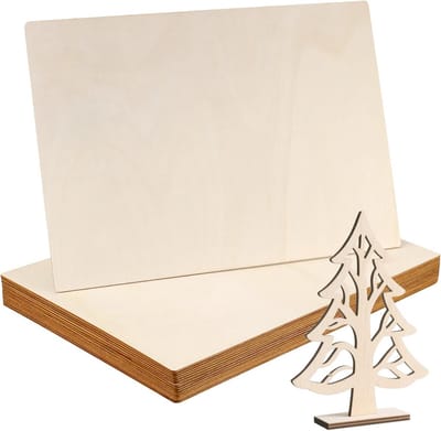 15x Multiplex Houtplaten, Onbehandeld Multiplex Paneel 42x30x0.3 cm voor Knutselen en Modellenbouw