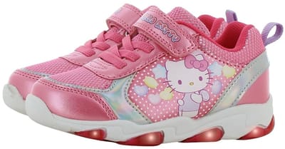 Hello Kitty - Schoenen voor meisjes met lichtjes - Sneakers voor kinderen met klittenband - Lichtgevende kindersneaker - Maat 24 - Roze