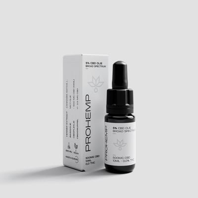 ProHemp CBD Olie 5% Broad Spectrum 10 ml – CBD Druppels met Cannabidiol, CBG, CBN, CBC en Terpenen – THC Vrij Broad Spectrum Hennepextract – Milde CBD Olie met Pipet voor Dagelijks Gebruik en Ontspanning