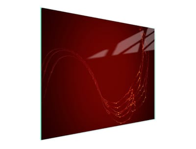 TMK ArtDeko - Snijplank - Glas - 52x30 cm - Rood