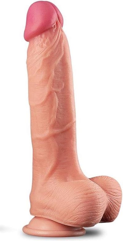 Lovetoy - Realistische XXL Dildo Met Zuignap - 25 cm - Beige