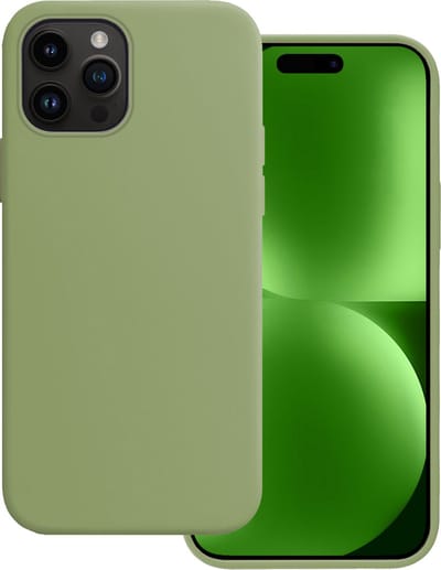 Hoesje Geschikt voor Apple iPhone 15 Pro - Sterk & Shockproof - Hoes Cover - Siliconen Case - Groen