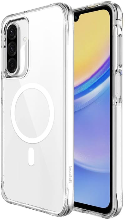 Buddi Core - Hoesje Geschikt voor Samsung Galaxy A17 - Compatibel met MagSafe - Back Cover met Magneet - Doorzichtige Telefoonhoes - Beschermhoes - Transparant