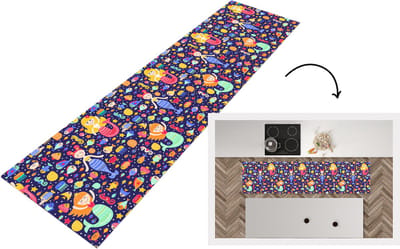 Keukenloper - Loper keuken - Zeemeermin - Vissen - Patronen - 200x50 cm - Keukenloper vinyl
